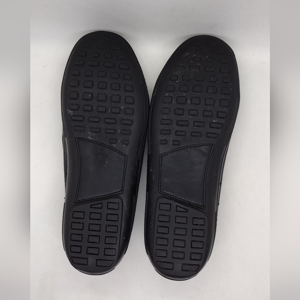 Peter Huber Leather Loafer Mens 10.5 Black Causal Comfy Retro 90s Y2K - Picture 8 of 12